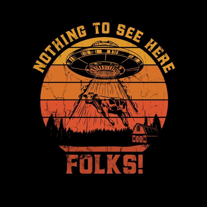 UFO Alien Entführung Kuh Sci-Fi Humor