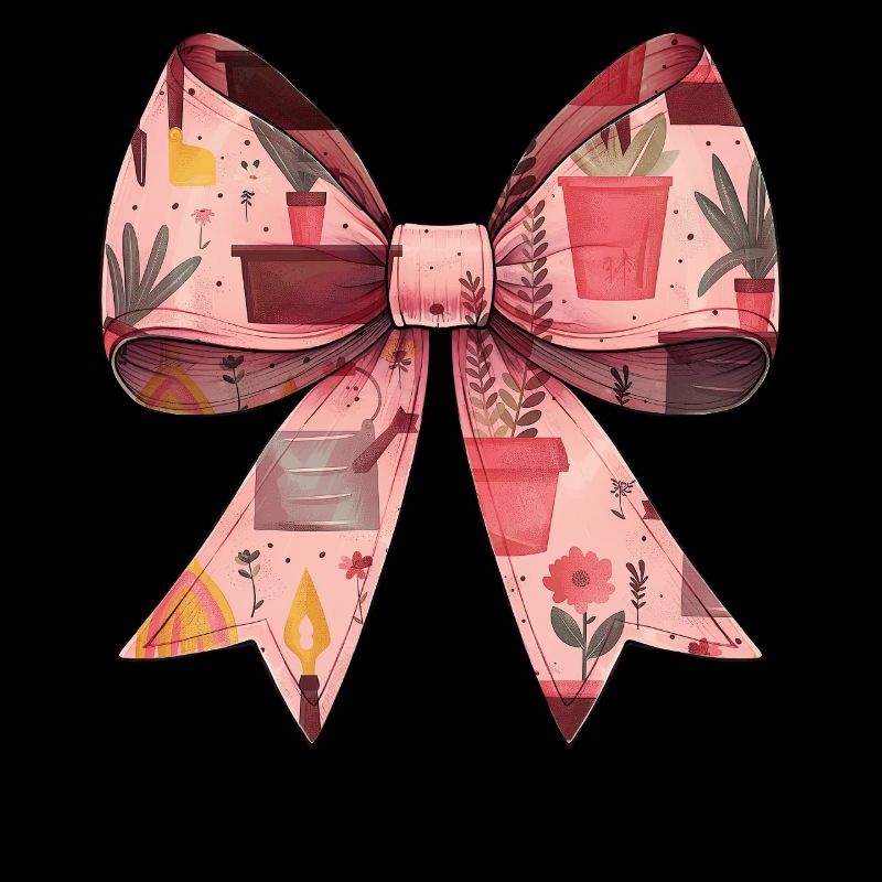 Coquette Bow Gardening Gardener Plants Pattern