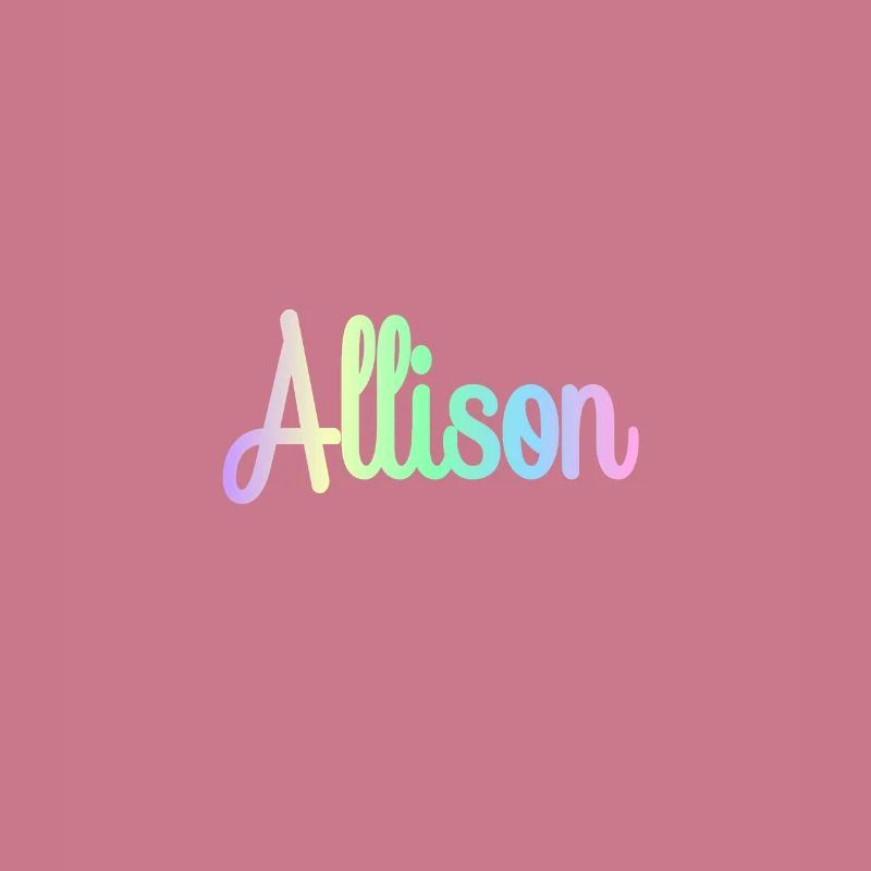 ALLISON Rainbow Minimalist Cursive