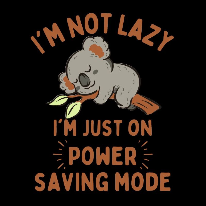 Koala lustiger Spruch Power saving mode