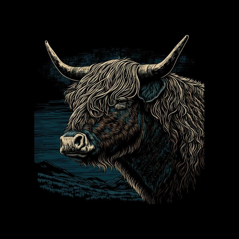 Scottish Highland Cattle Portrait
