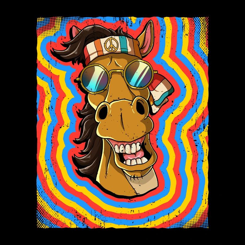 Hippie Pferd Psychedelisch Trippy