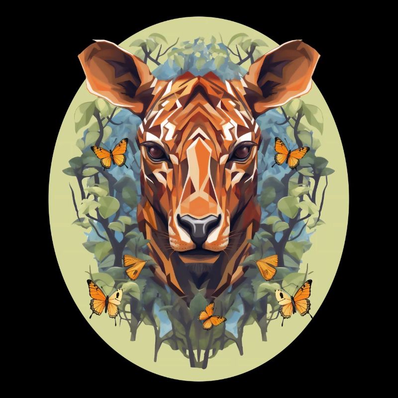 Polygon Art Deer Boho