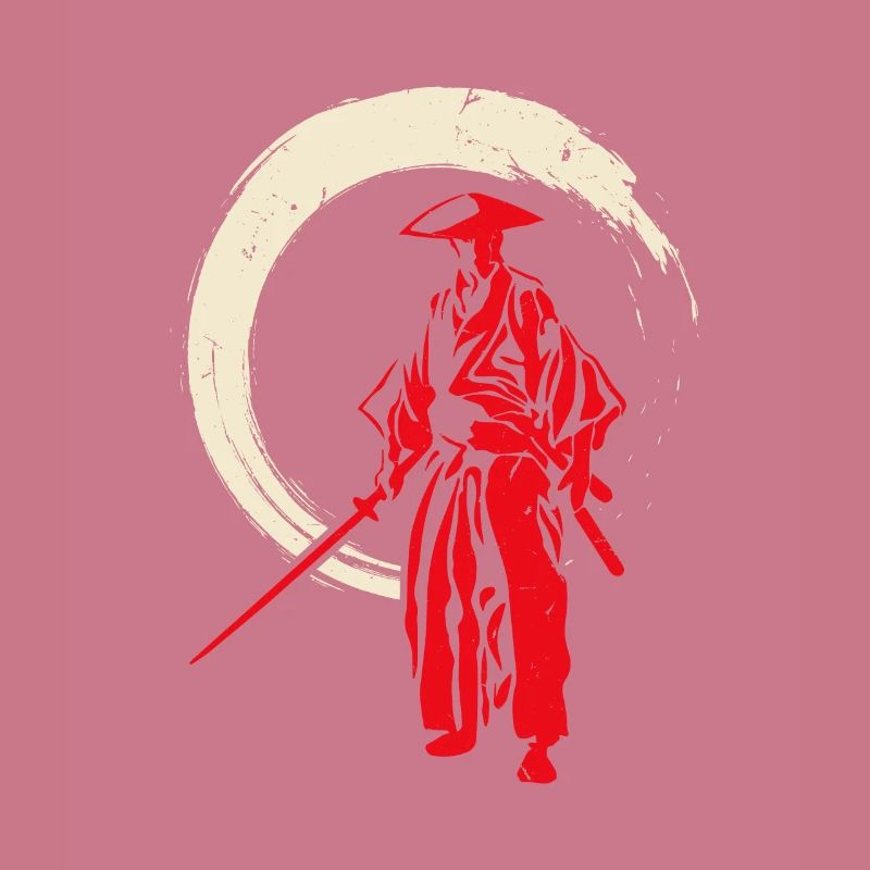 Retro Samurai Warrior