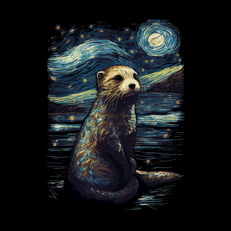 Otter Starry Night