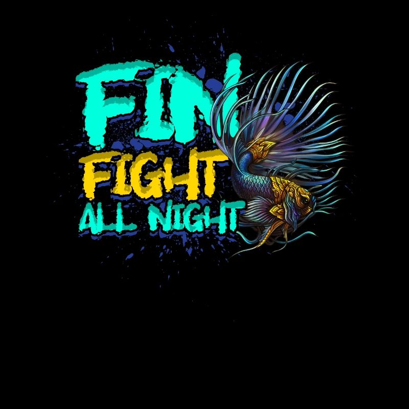 Combat d’ailerons de poisson Betta toute la nuit