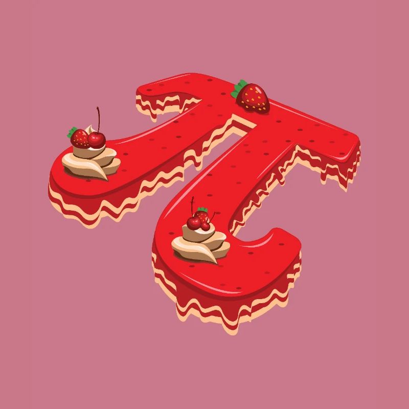 Pi Tag Cake Raspberry Strawberry Design