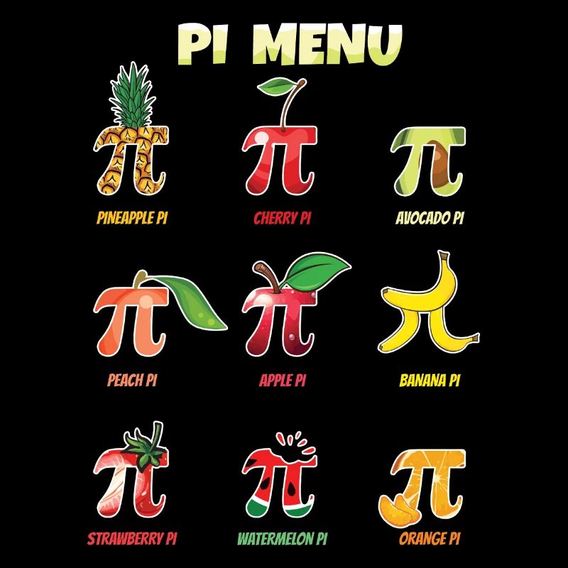 Variété de menus Pi pour les célébrations de la Journée Pi