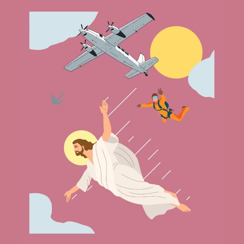 Skydive Jesus, Fallschirm, Skydiving,