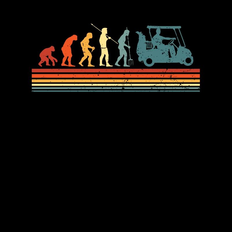 Golfer Golf Cart Evolution For Golfers