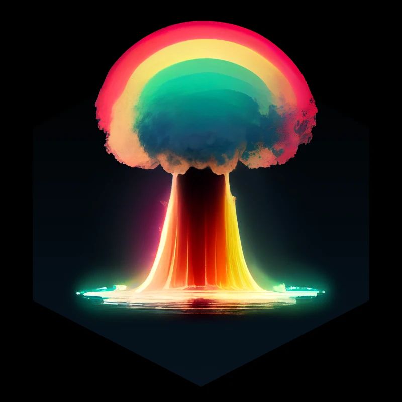 Explosion nucléaire arc-en-ciel