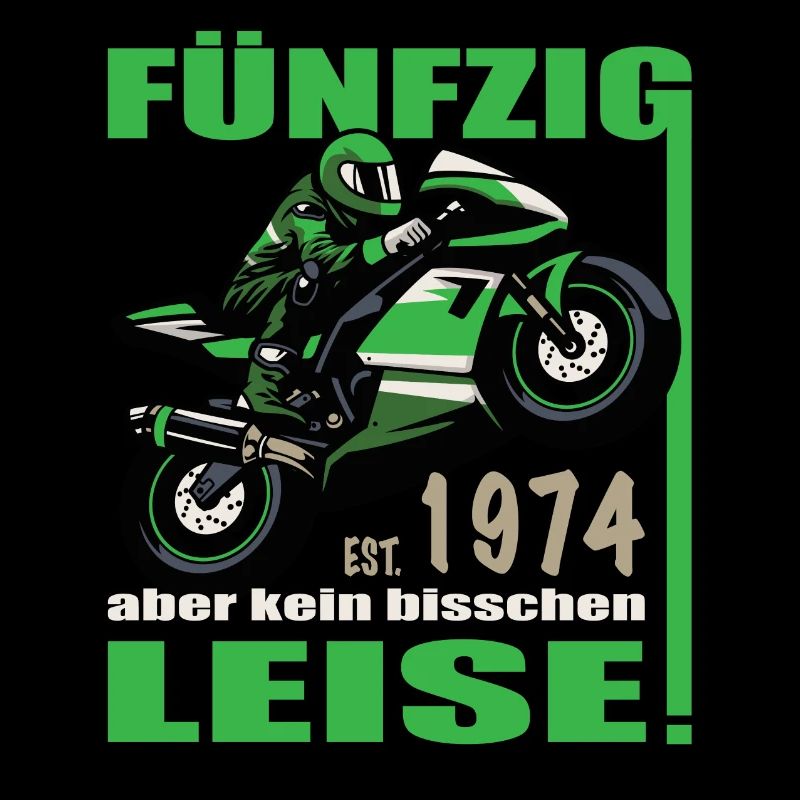 50. Geburtstag 1974 Motorrad Biker Spruch