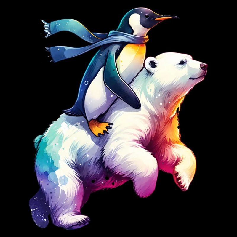 Funny Penguin and Polar Bear Gift