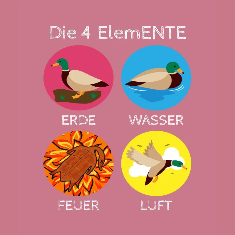 Les 4 Canard ElemENTE Canard Feu Eau