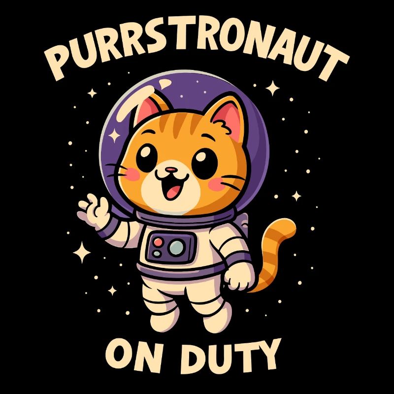 Chat astronaute mignon