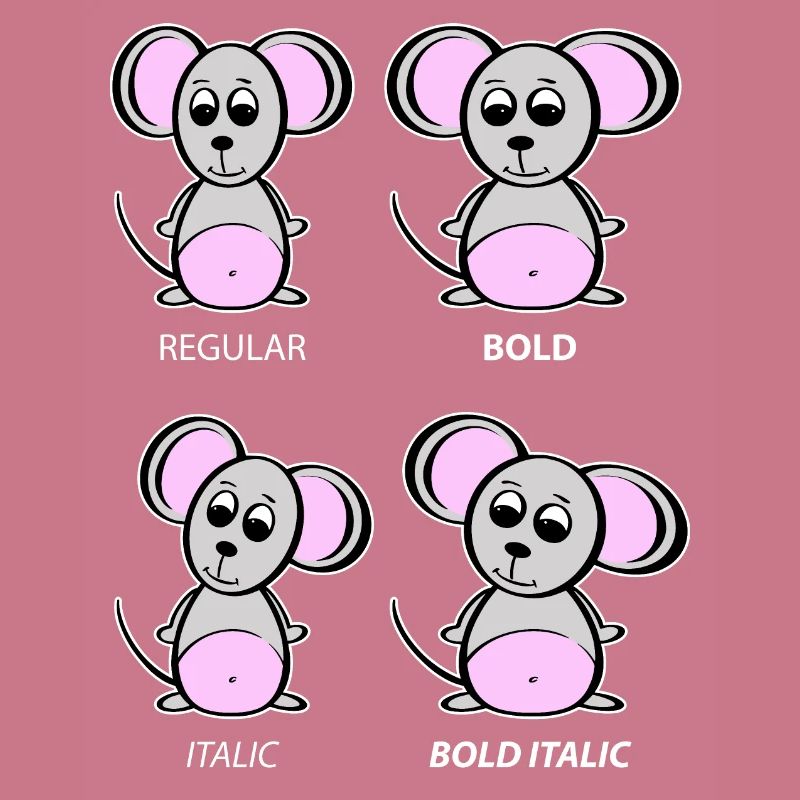 Graphic Designer Mouse - Explication de la typographie