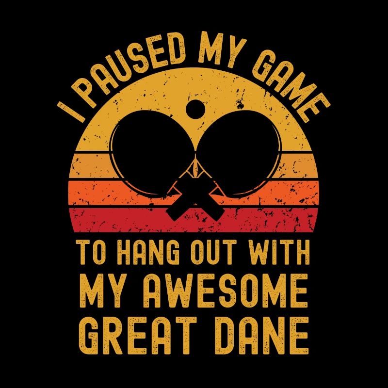 Table tennis and Great Dane