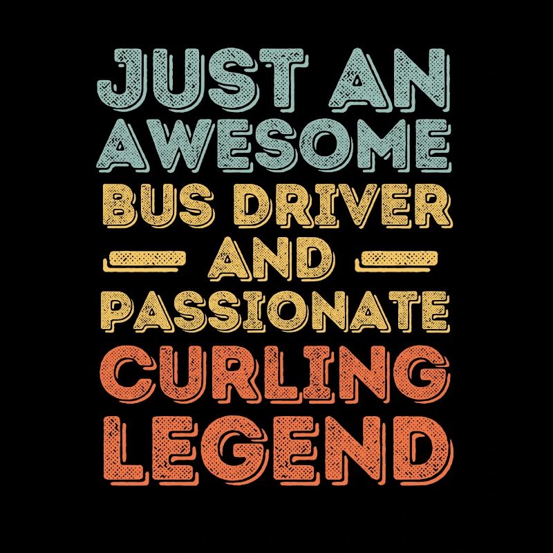 Busfahrer Curling retro