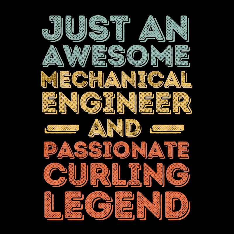 Mechanical Engineer Curling retro
