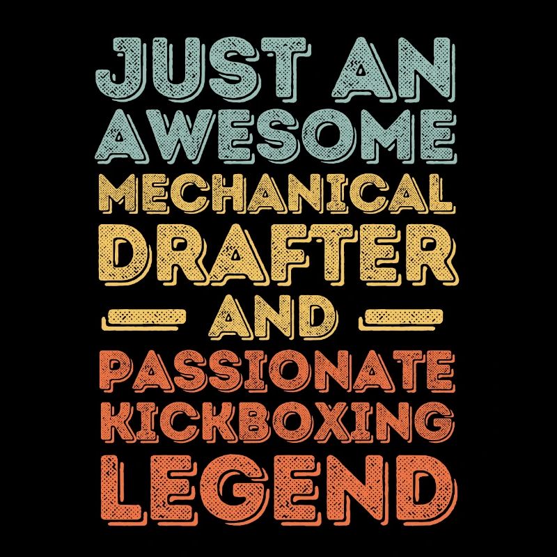 Technical draughtsman kickboxing retro