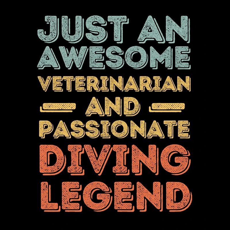 Veterinarian Diving legend retro