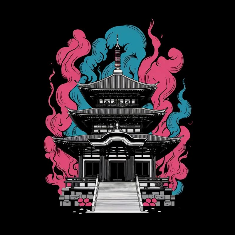 Temple rises from clouds