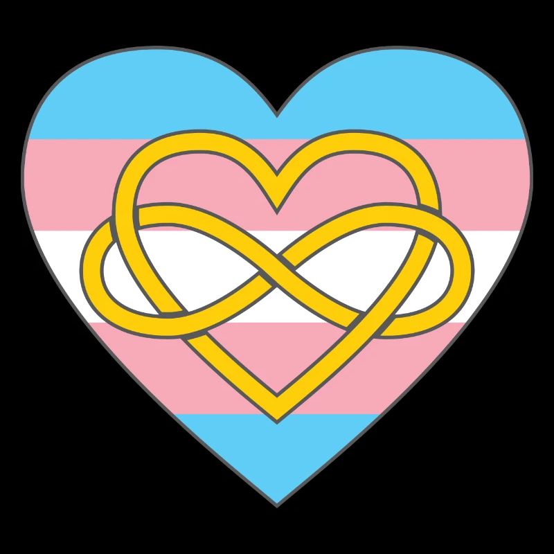 Polyamory Infinity Heart Trans Pride
