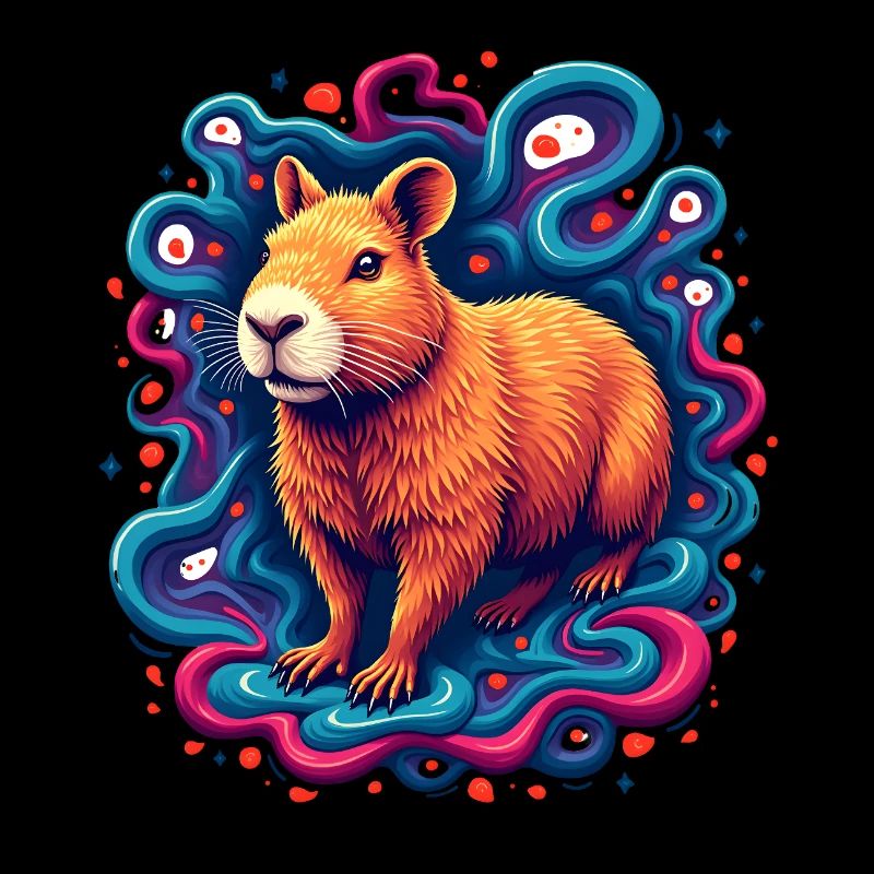 Psychedelic Capybara | Chill & Good Mood