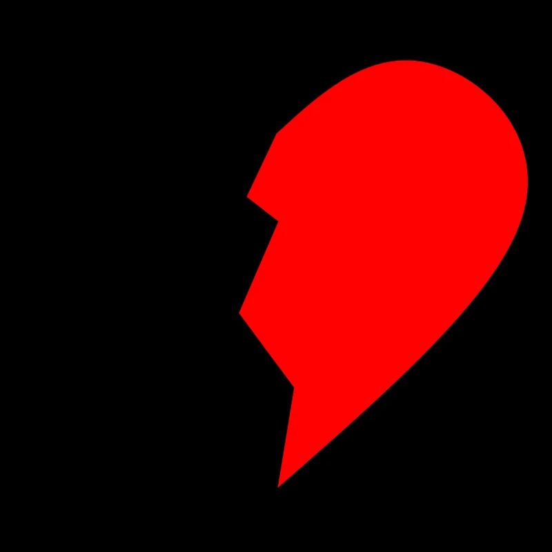 HALF HEART RIGHT SIDE