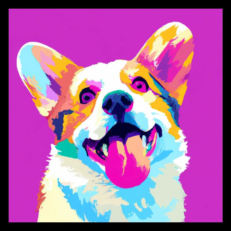 Crazy Corgi Pop-Art