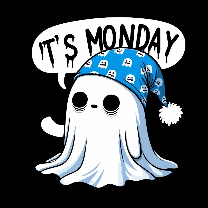 Ghost Ghost Sleepy Head It's Monday Spuki