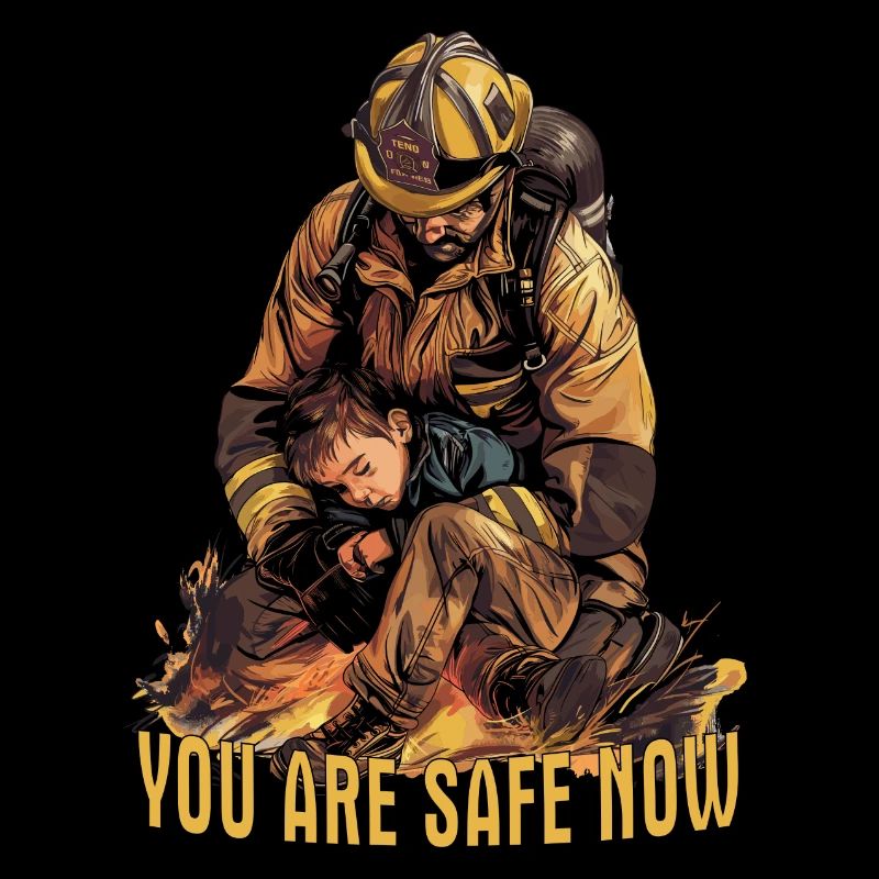 Fire Brigade Firefighter Save Child