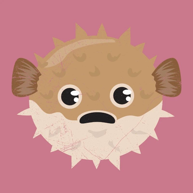 Pufferfish Grumpy Kids Funny Gift