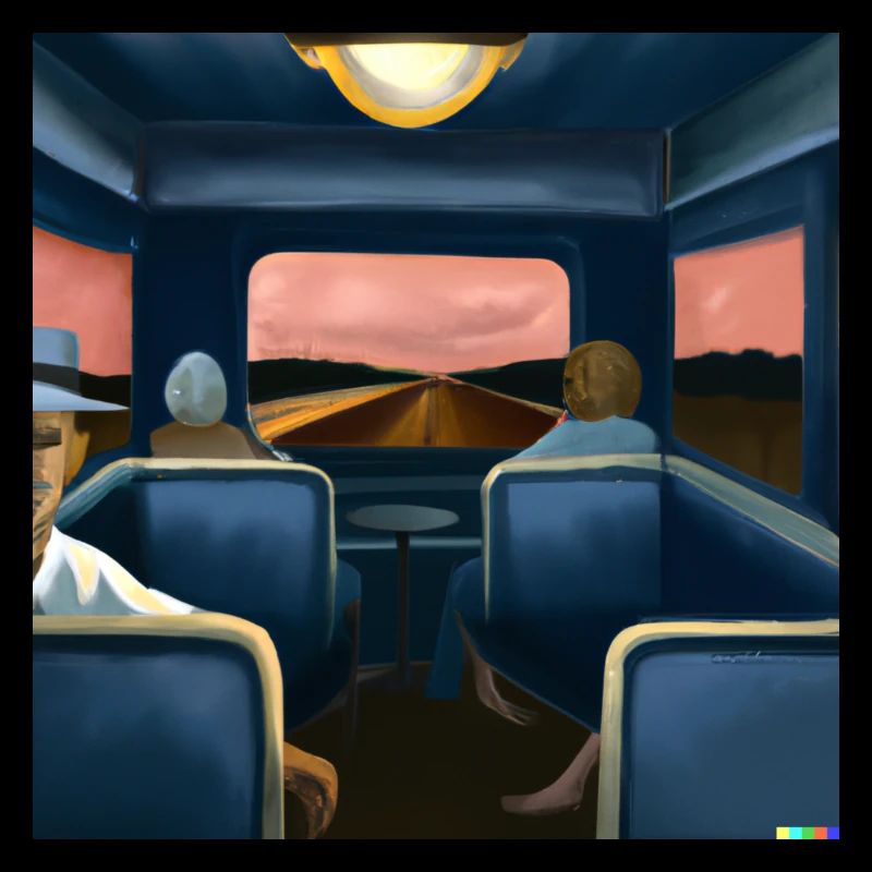 We all sit in the same train travelling.