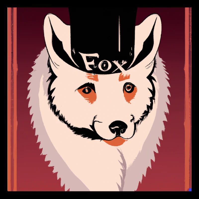 Polarfuchs mit Bowler