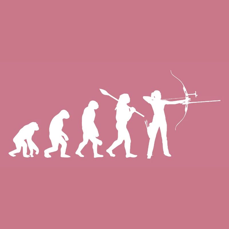 Evolution der Bogenschießfrau Bogenjägerin Sportgeschenk