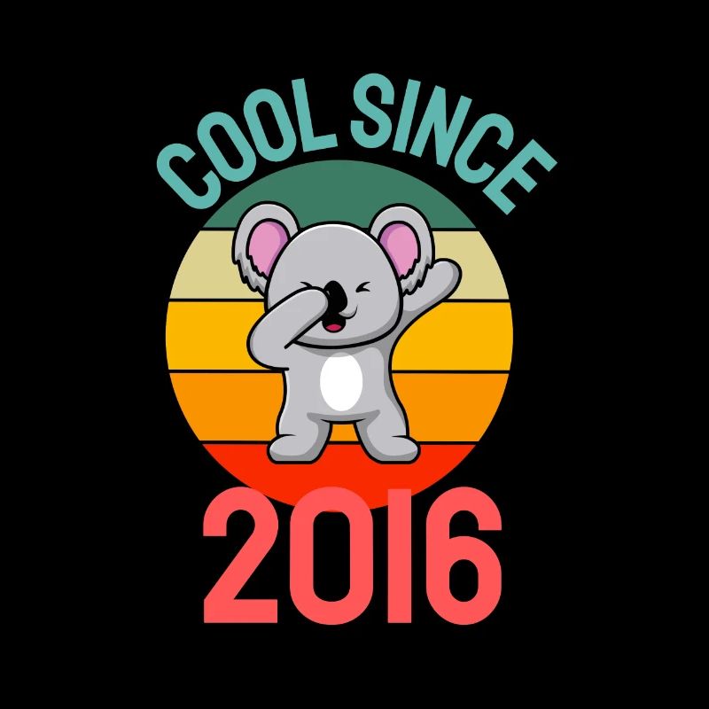Cool since 2016 Retro Dabbing Koala 6th birthday