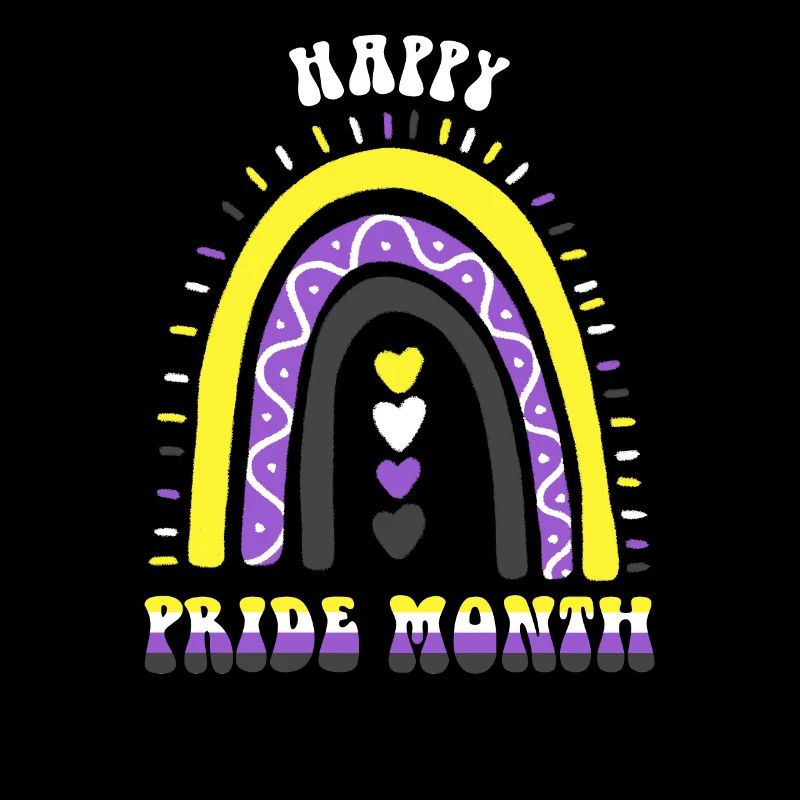 Happy Pride Month Nonbinary Boho Rainbow