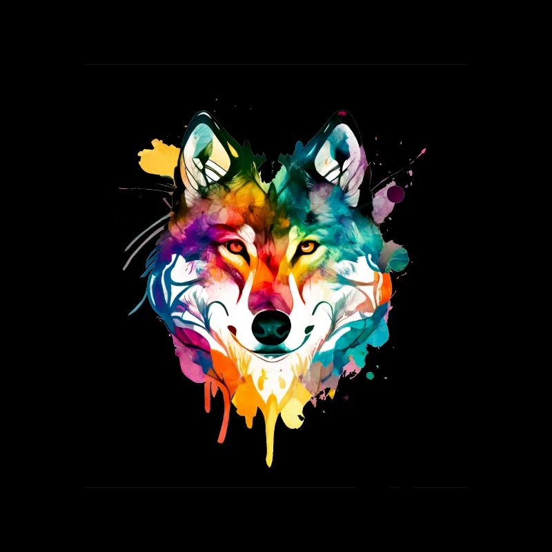 Loup aquarelle