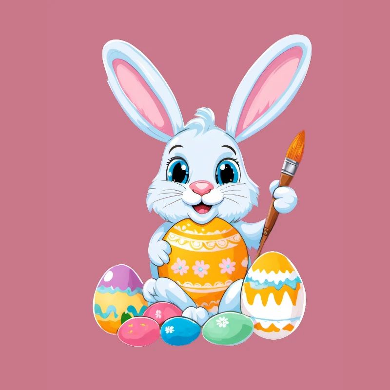 Easter bunny with Easter eggs