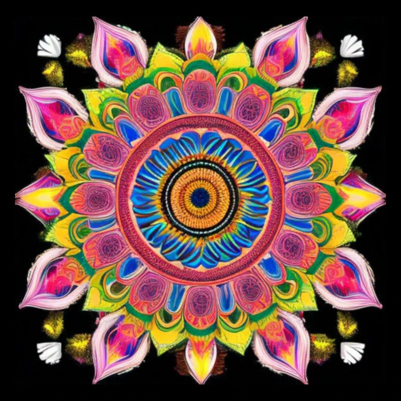 Botanical Mandala Ölgemälde
