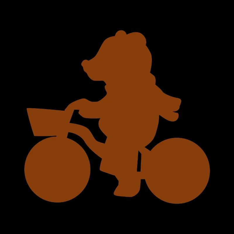 Fahrrad Teddybär Silhouette Geschenkidee