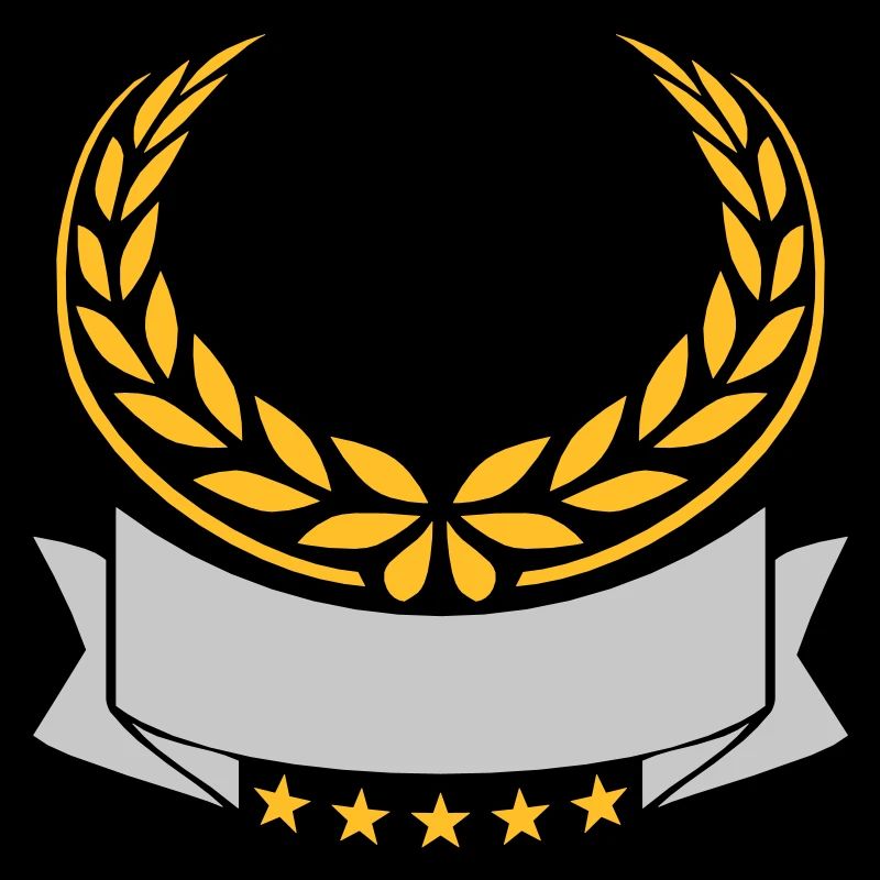 Banner Laurel Wreath Stars Empty