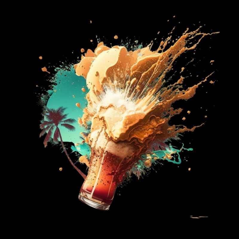 Bier Schaum Explosion im Sommer