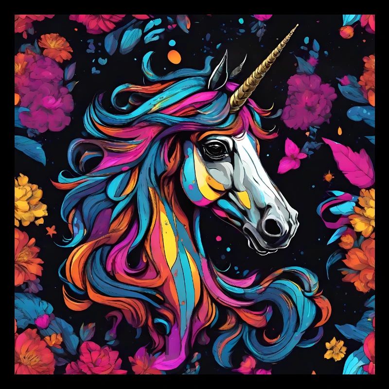 Fantasy Einhorn Pop Art