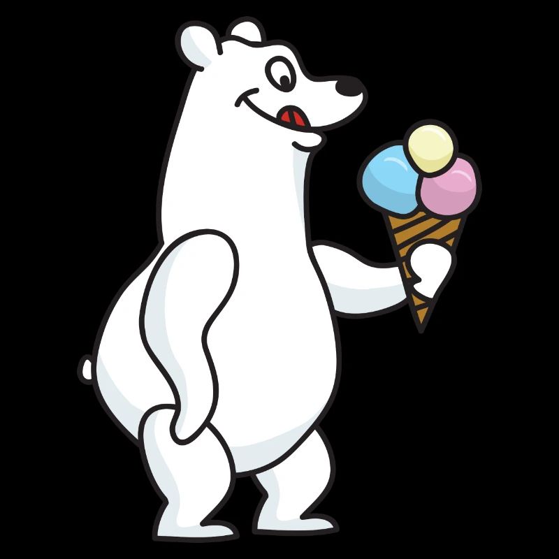 Eisbär Eiskrem Eiscreme Kugeleis Winter