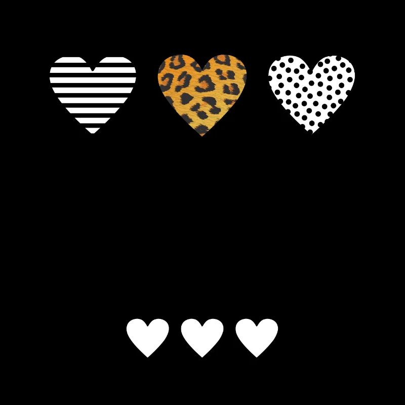 Ew, Saint-Valentin, Cœurs, Léopard, Rayures, Points