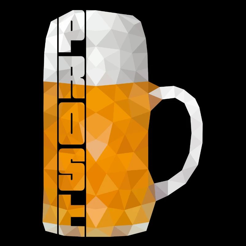 Low Polygon -Bier Prost-