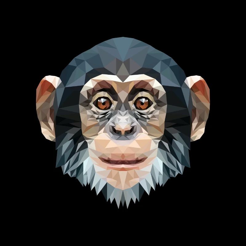 Polygone design singe chimpanzé