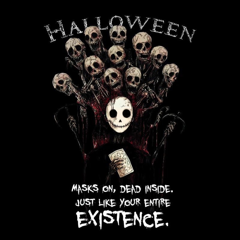 Halloween - Masks on Back-Design